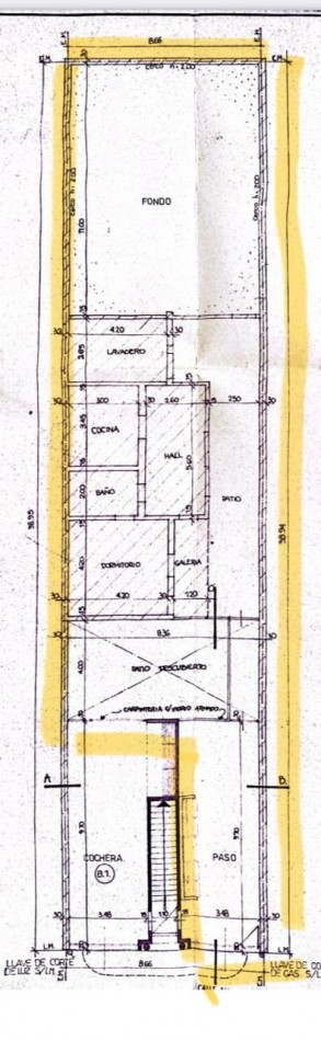Martiniano Leguizamon 700. PH a refaccionar o construir.